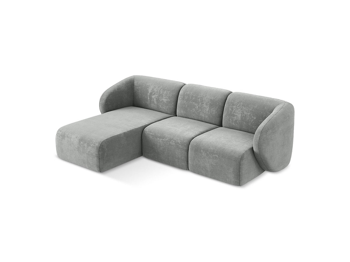 Canapé modulable 3 places gris tissu