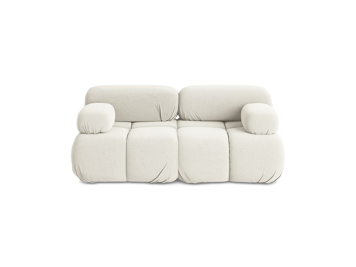 Canapé modulable 2 places beige velours