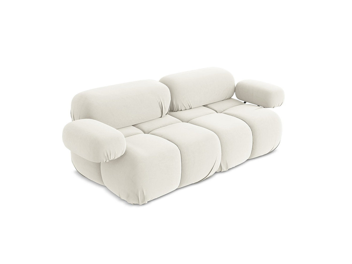 Canapé modulable 2 places beige velours
