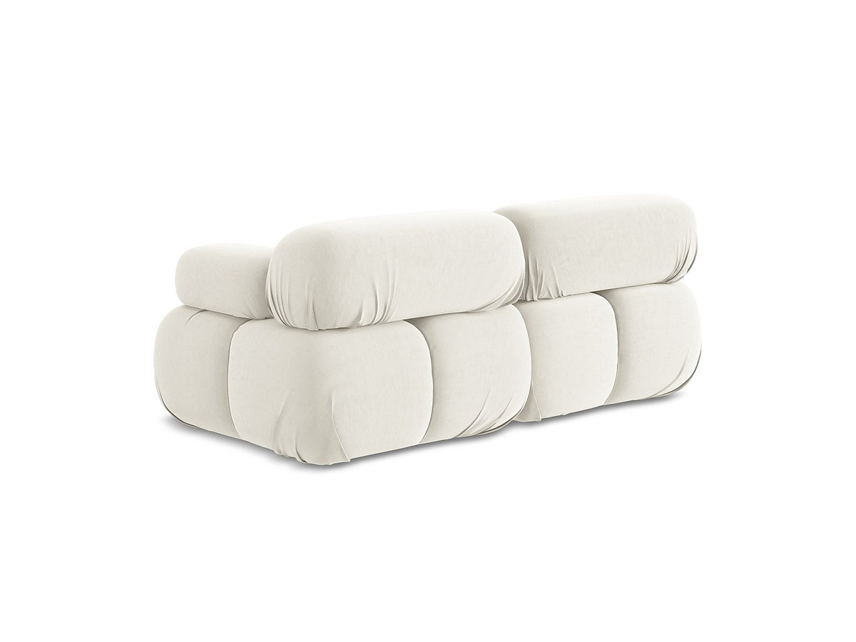 Canapé modulable 2 places beige velours