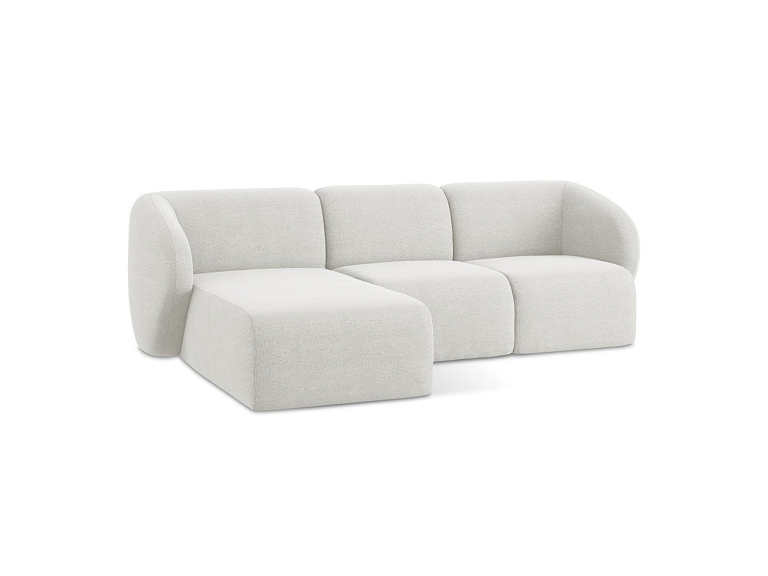 Canapé modulable 3 places blanc tissu