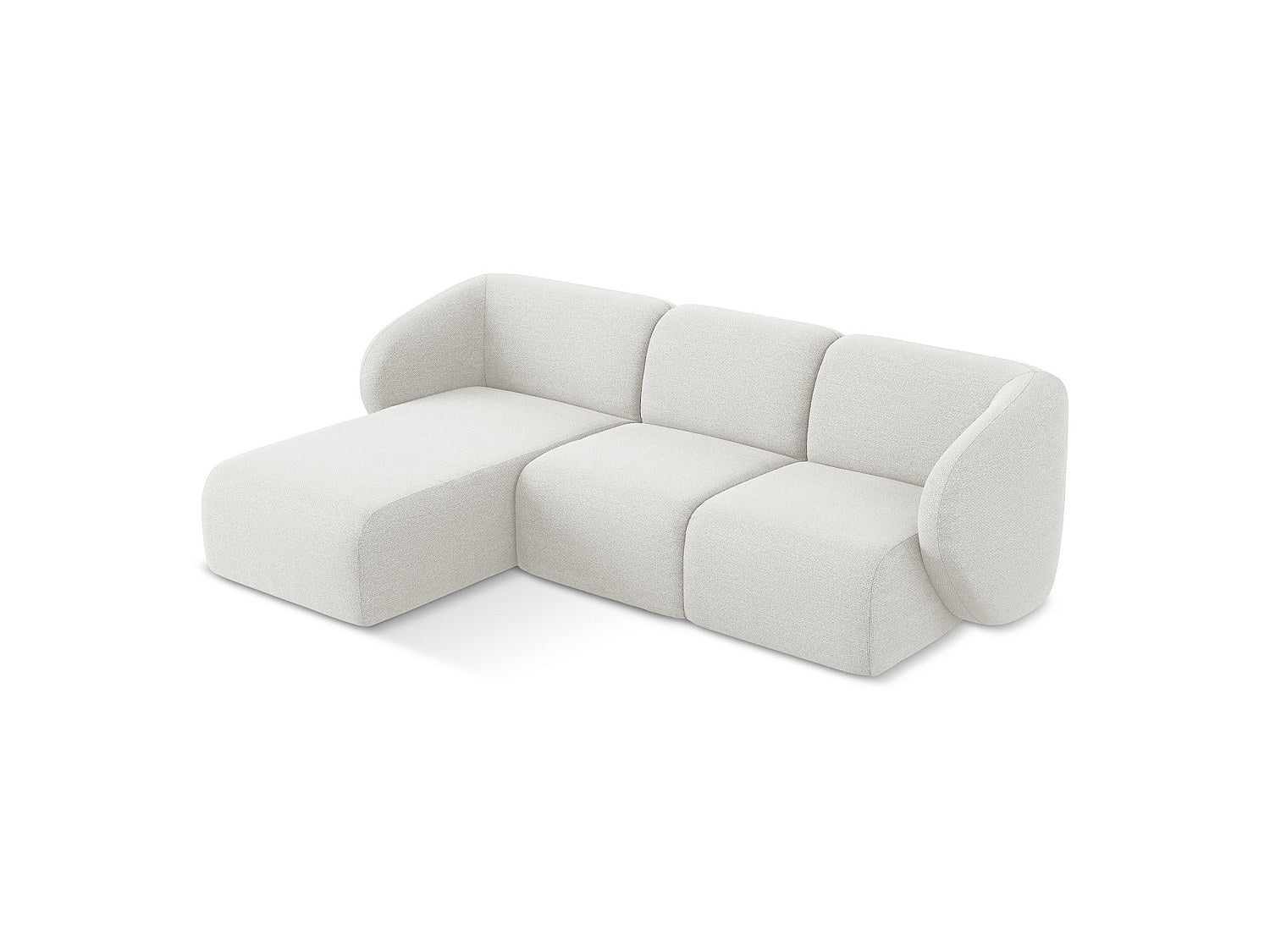 Canapé modulable 3 places blanc tissu
