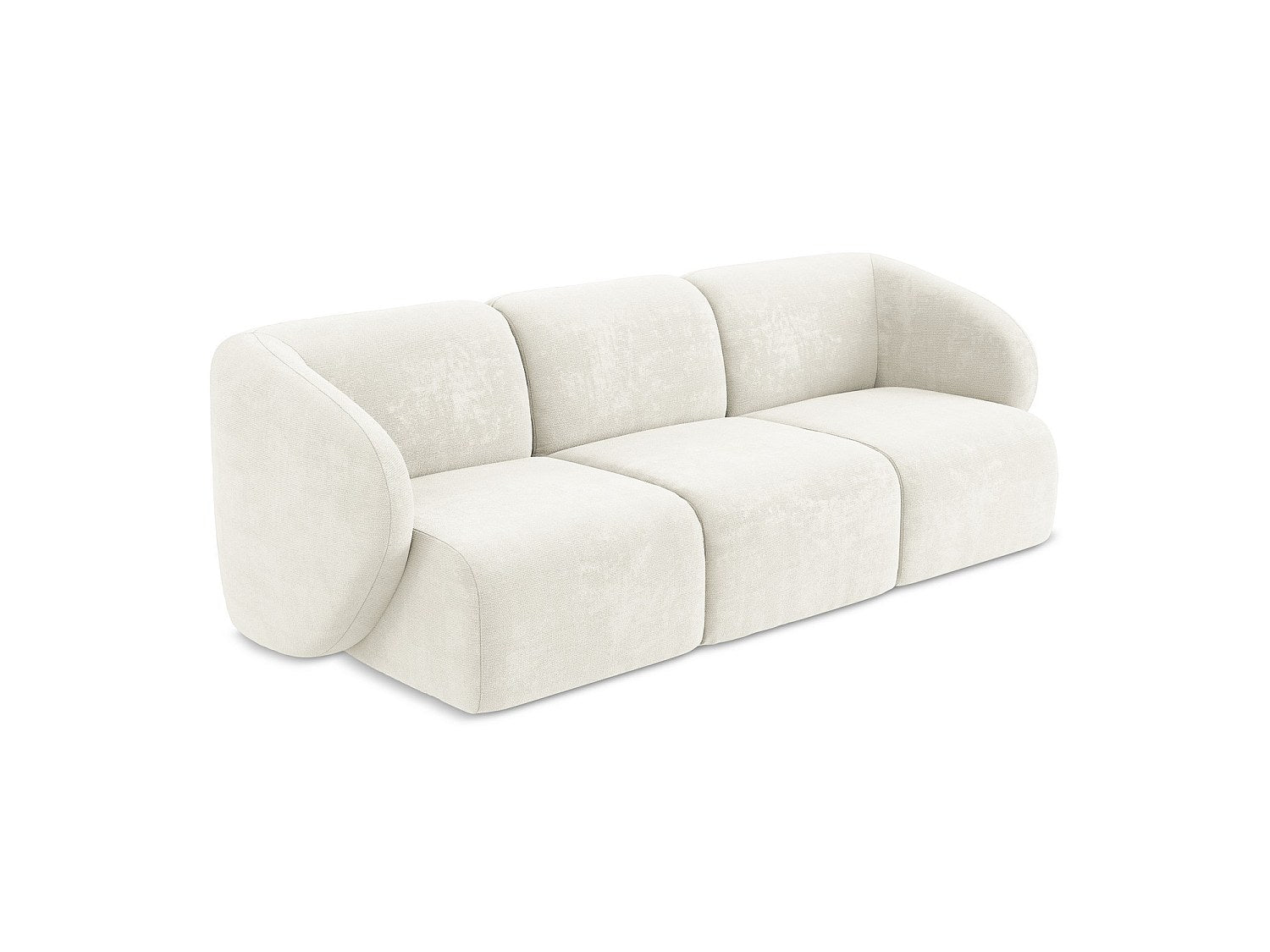 Canapé modulable 3 places blanc tissu