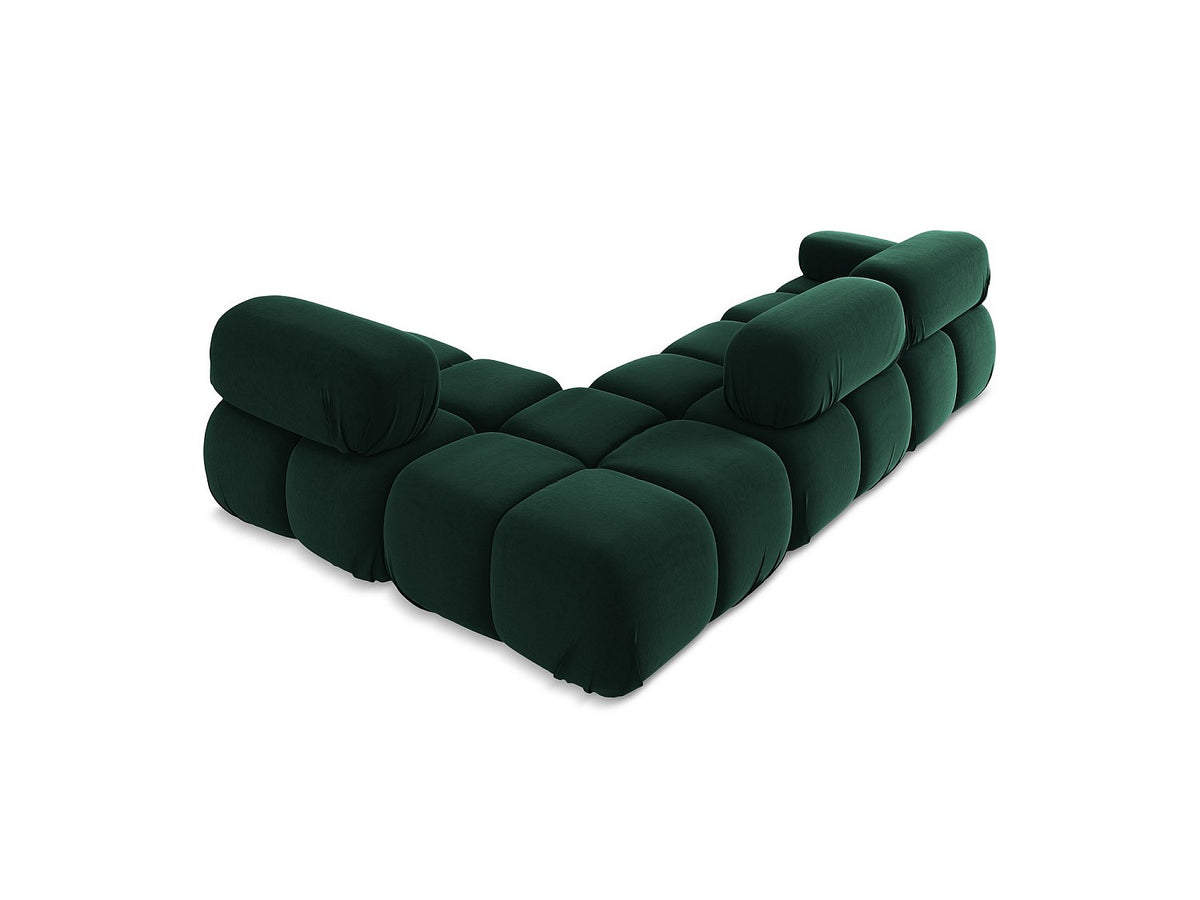 Canapé modulable 3 places vert velours