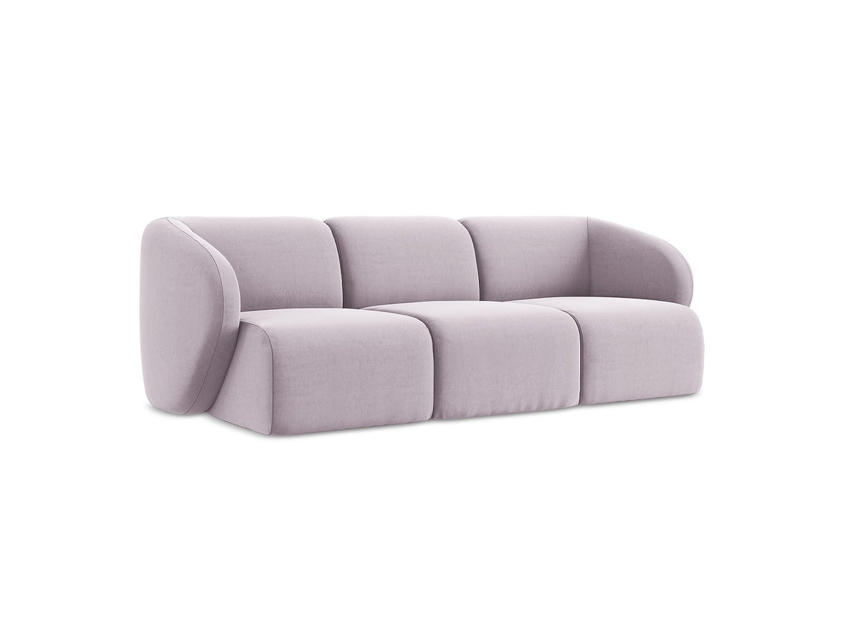 Canapé modulable 3 places violet tissu