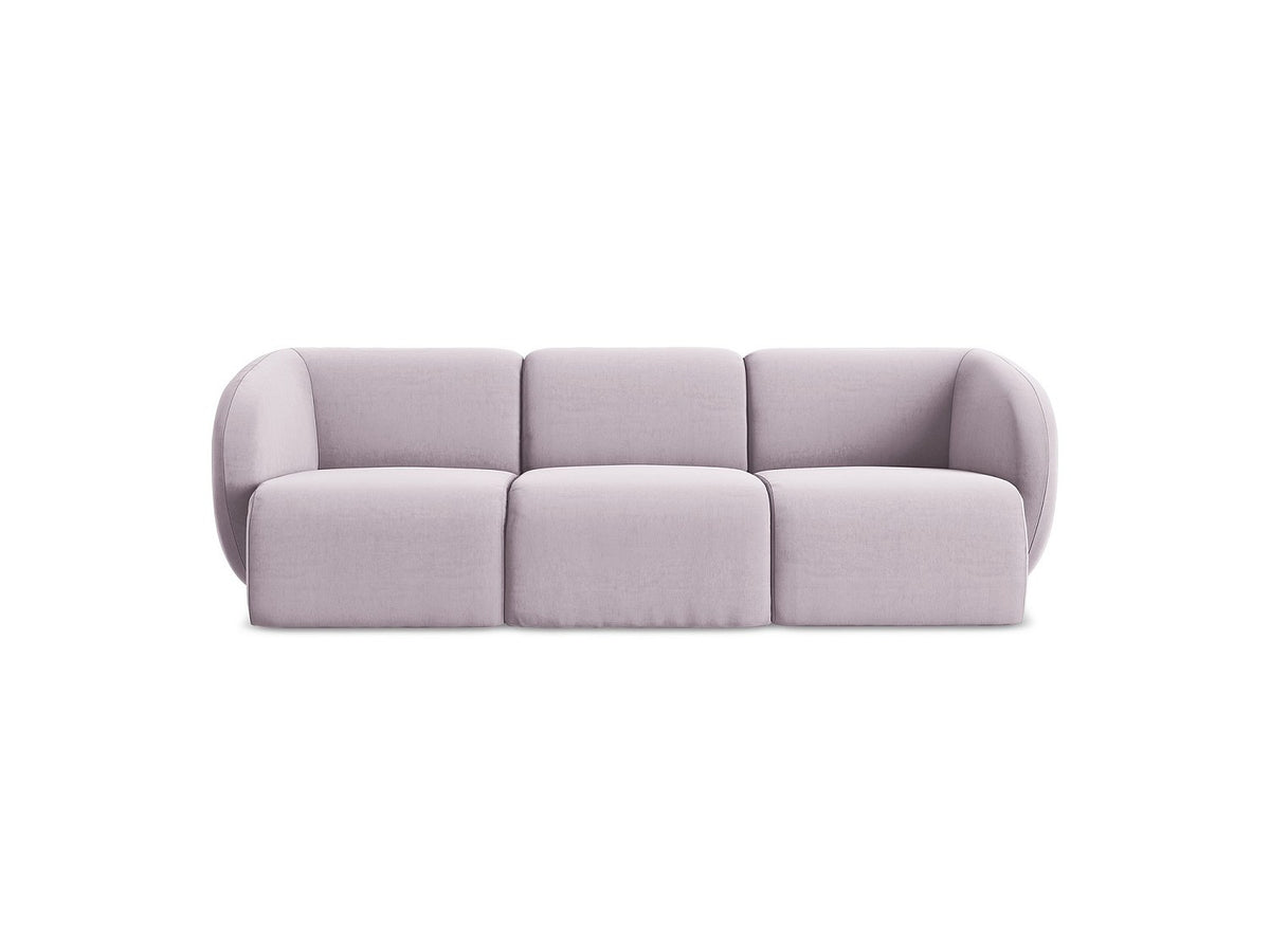 Canapé modulable 3 places violet tissu