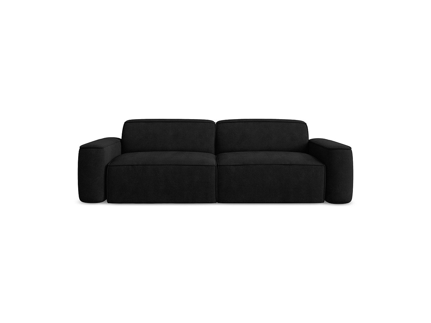 Canapé modulable 4 places noir tissu