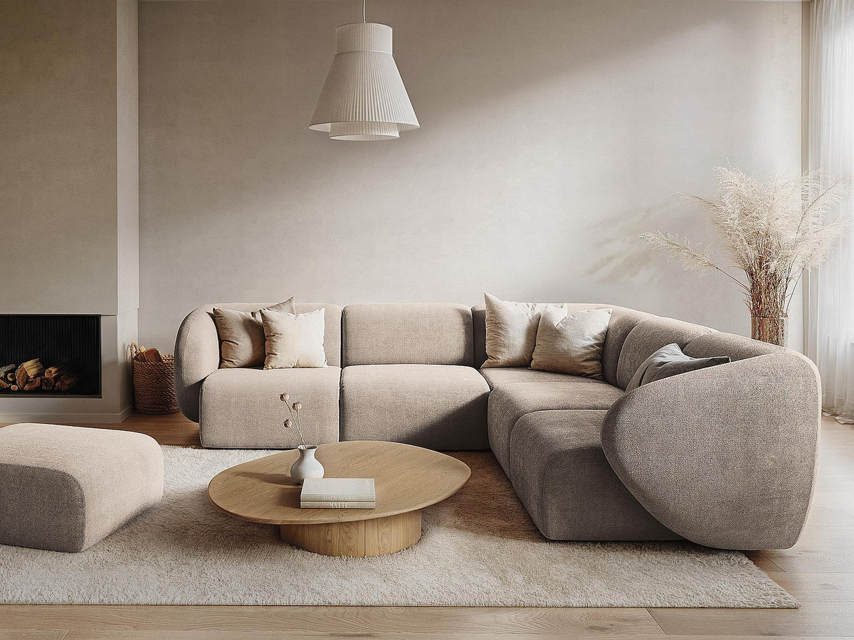 Canapé modulable 2 places bleu tissu