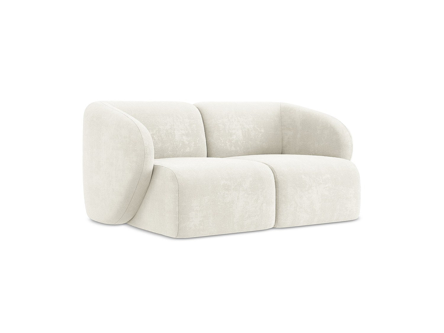 Canapé modulable 2 places blanc tissu