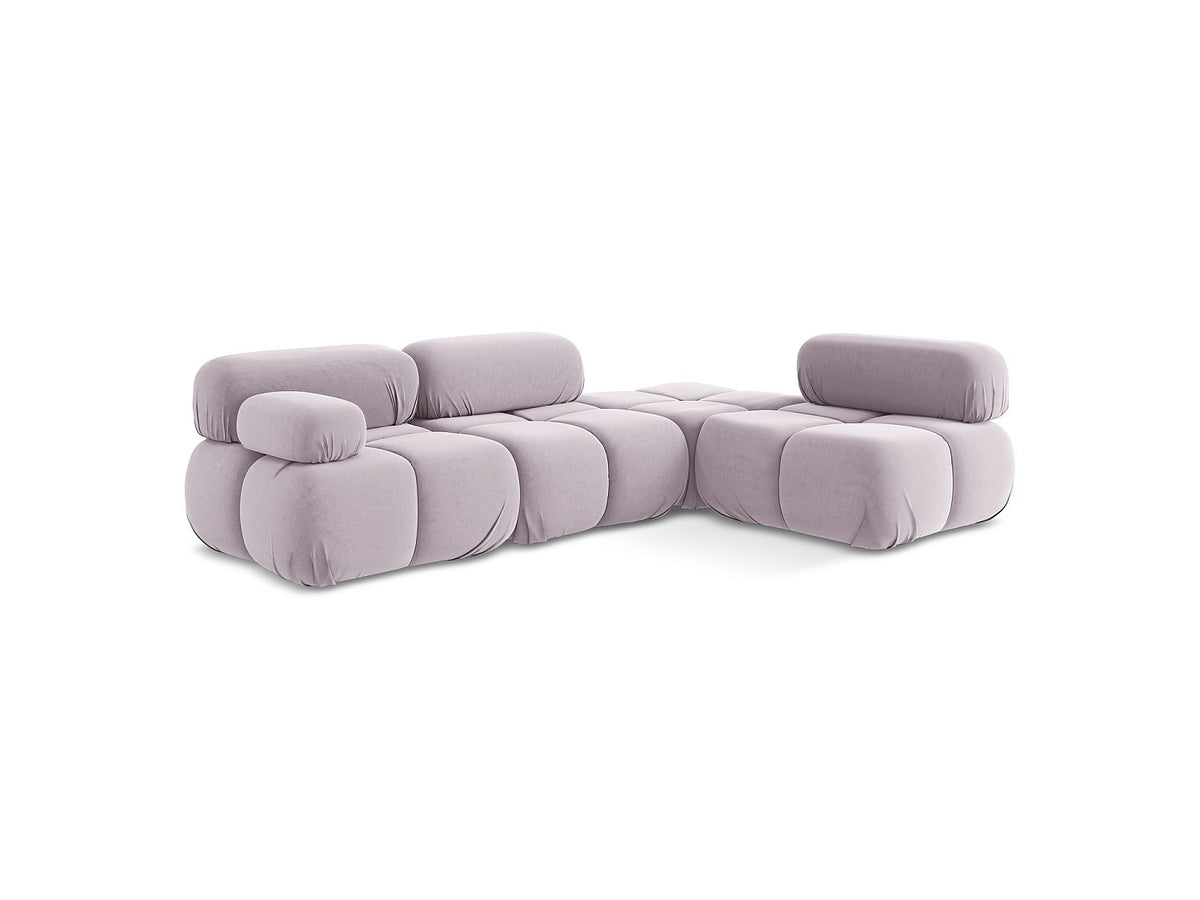 Canapé modulable 3 places violet velours