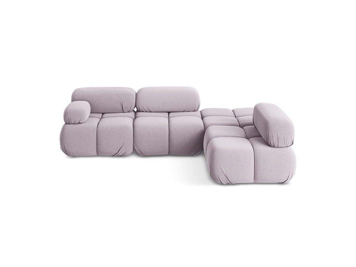 Canapé modulable 3 places violet velours