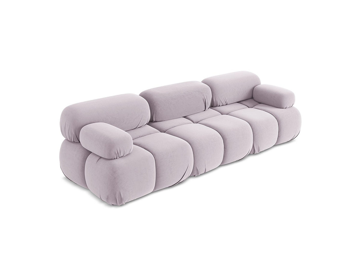 Canapé modulable 3 places violet velours