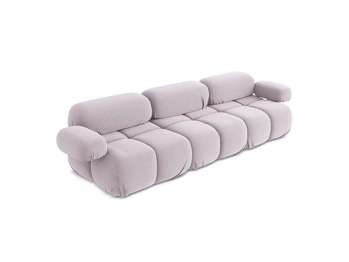 Canapé modulable 3 places violet velours