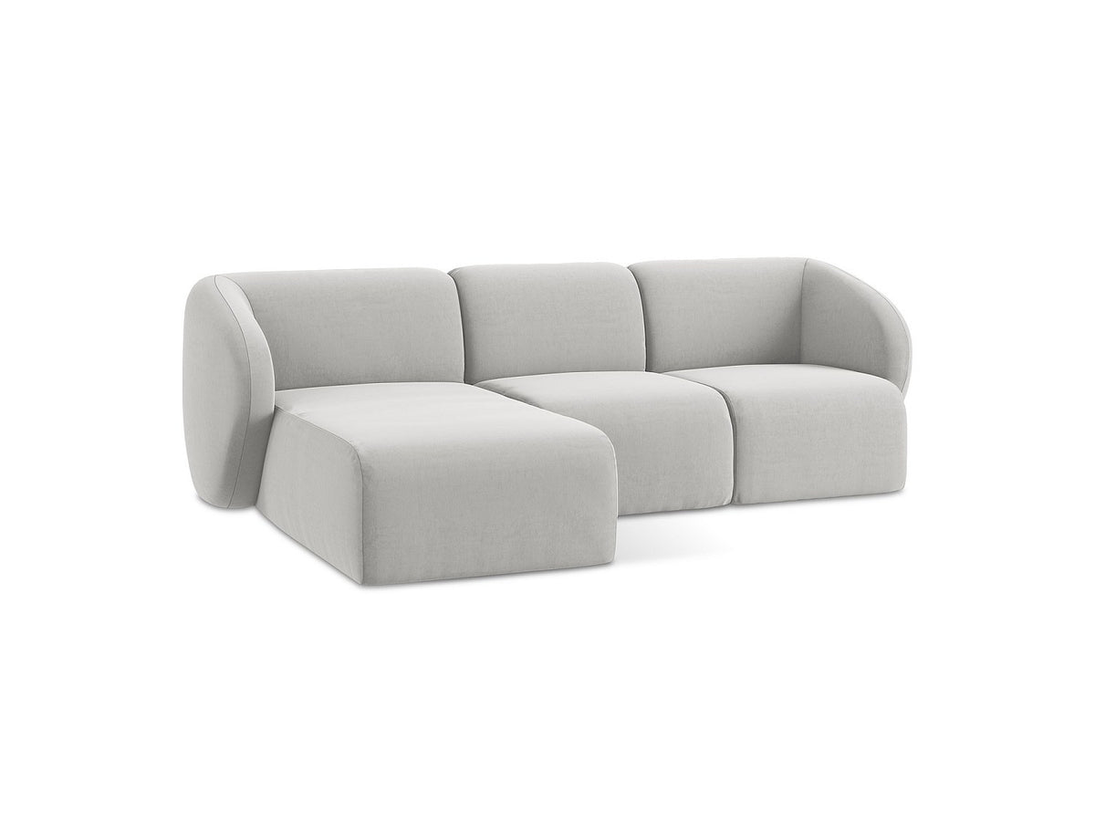Canapé modulable 3 places gris tissu
