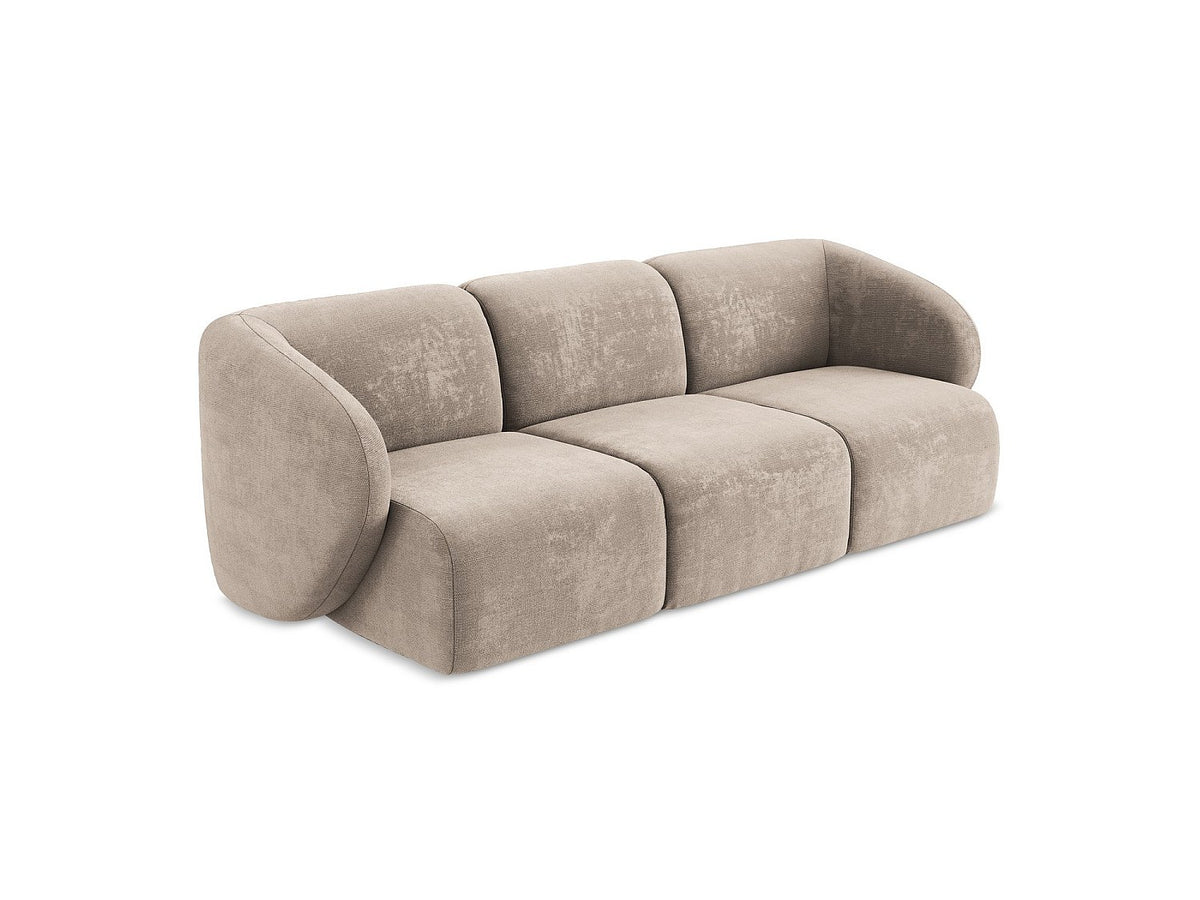 Canapé modulable 3 places beige tissu
