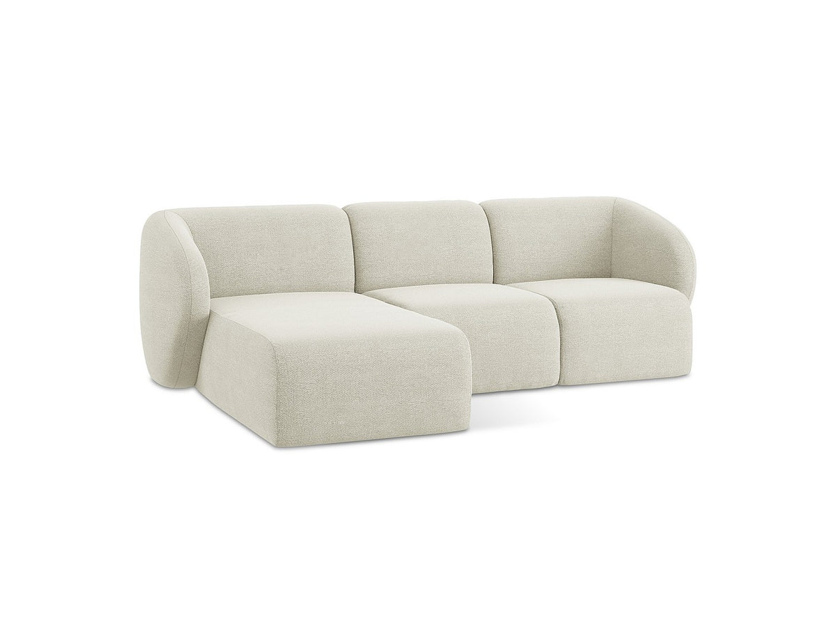 Canapé modulable 3 places beige tissu