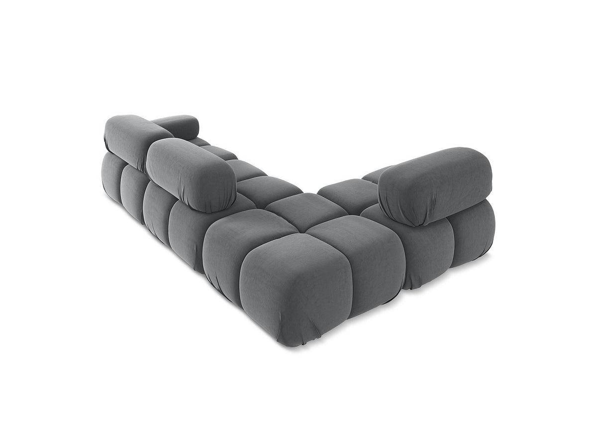Canapé modulable 3 places gris velours
