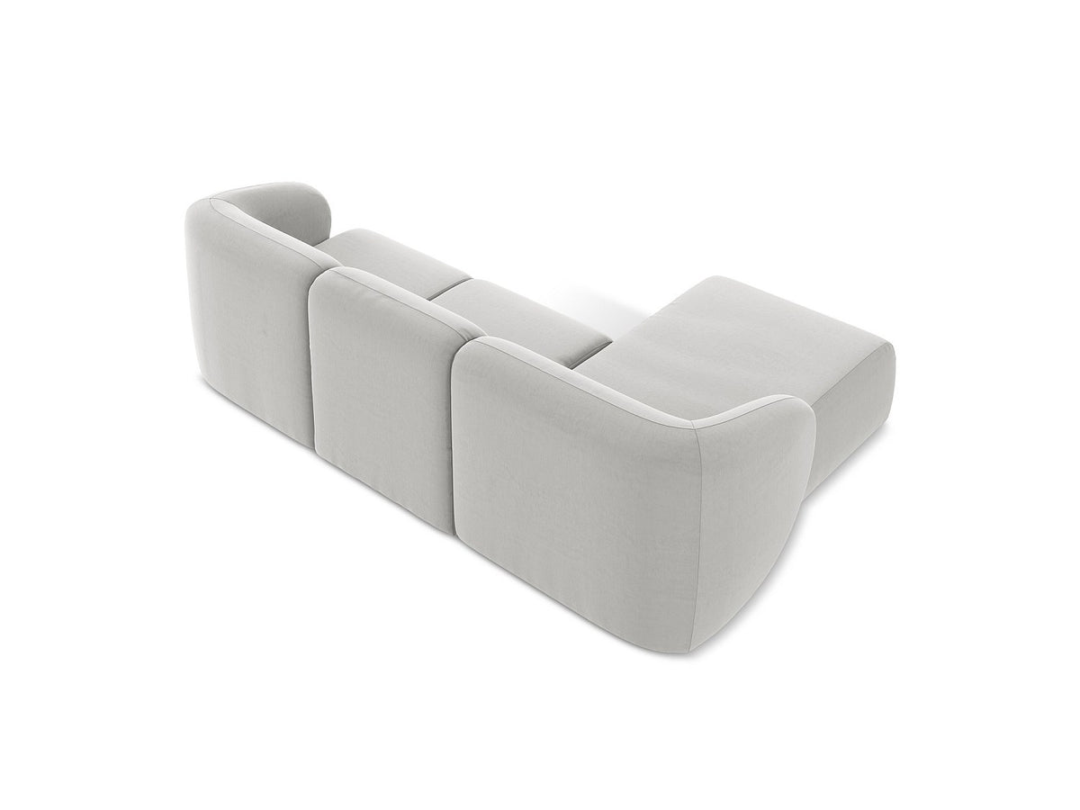 Canapé modulable 3 places gris tissu