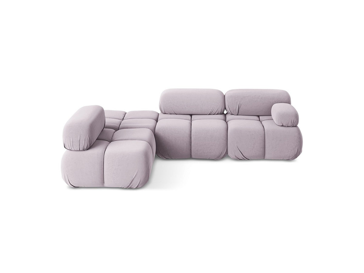 Canapé modulable 3 places violet velours