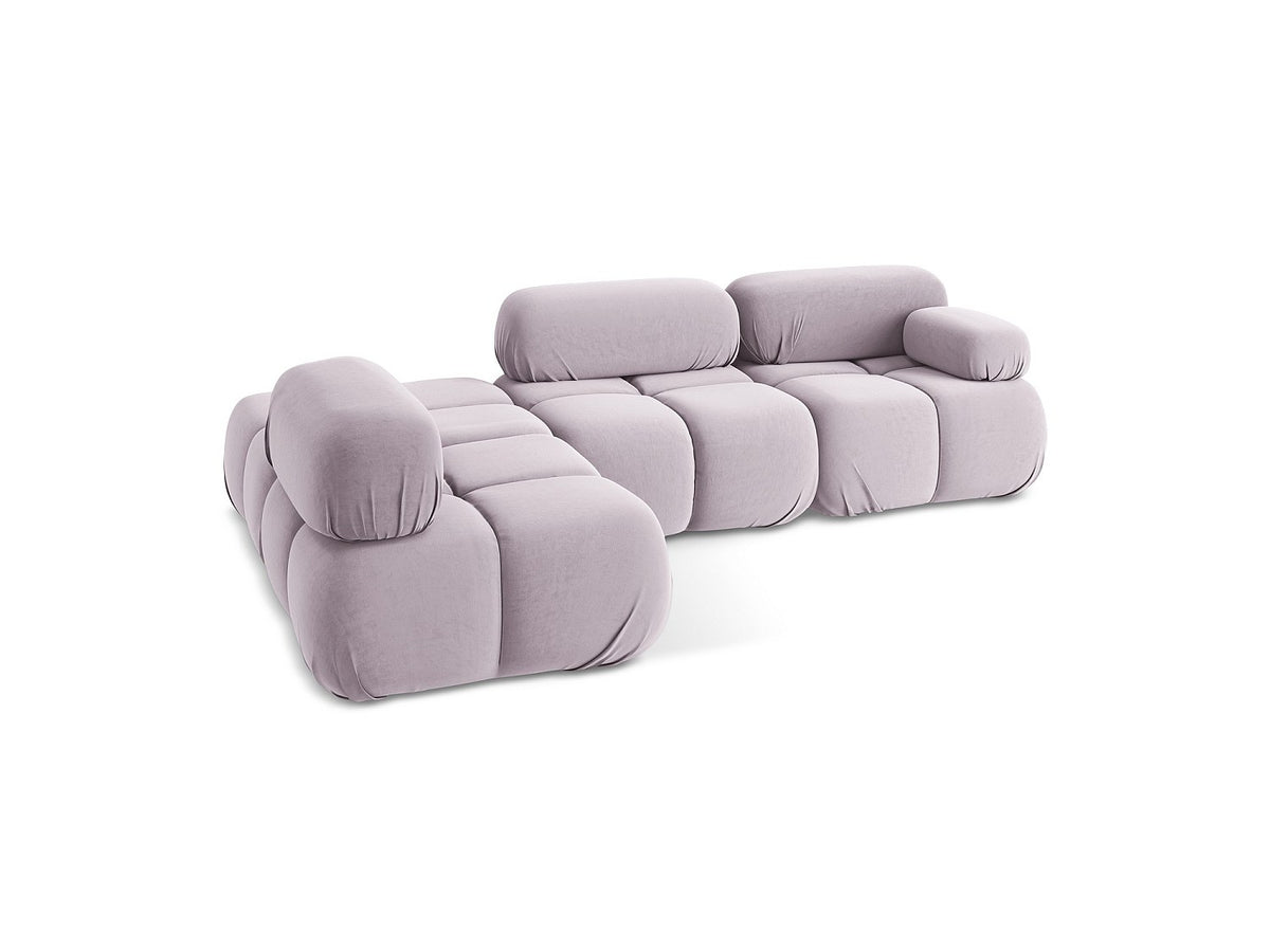 Canapé modulable 3 places violet velours