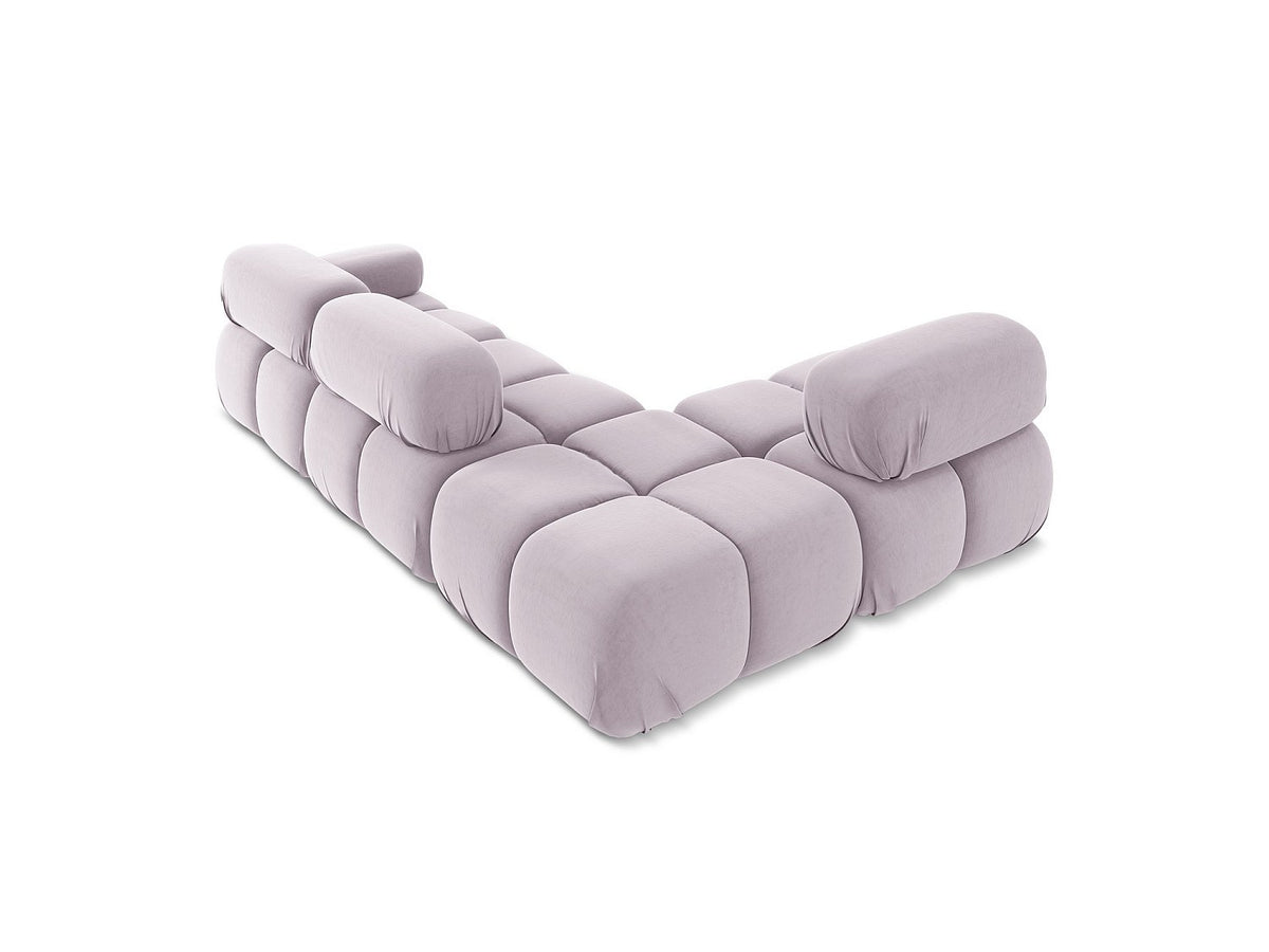 Canapé modulable 3 places violet velours