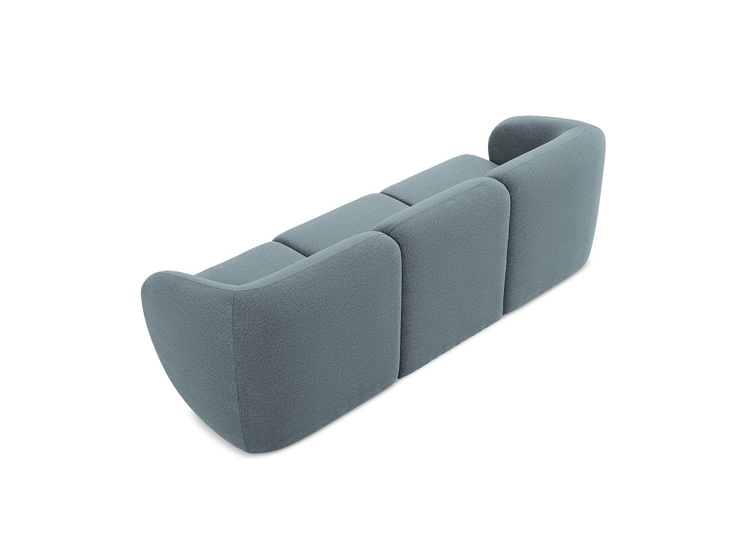 Canapé modulable 3 places bleu tissu