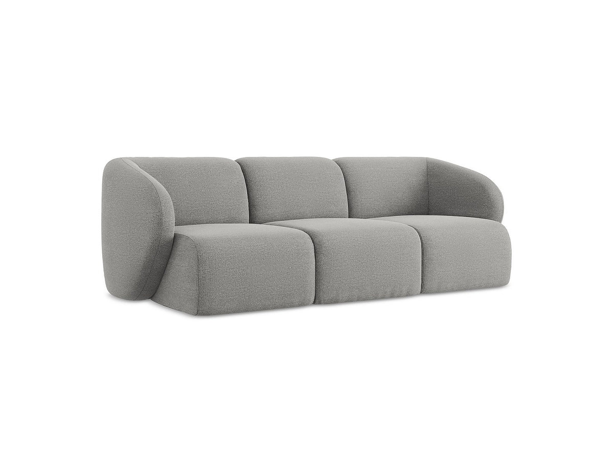Canapé modulable 3 places gris tissu
