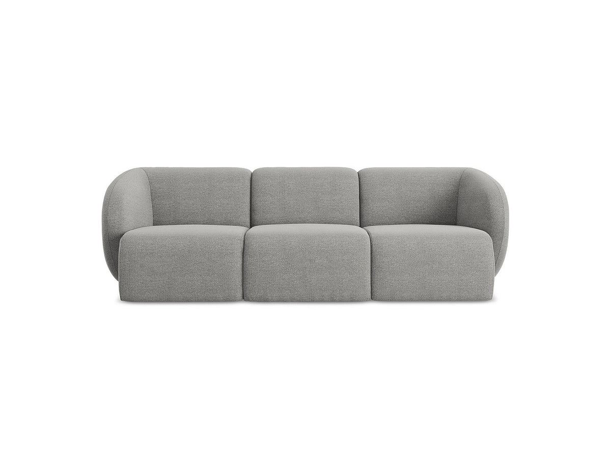 Canapé modulable 3 places gris tissu