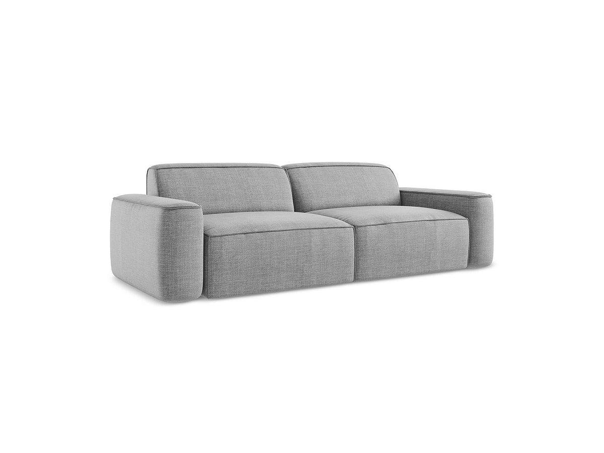 Canapé modulable 4 places gris tissu