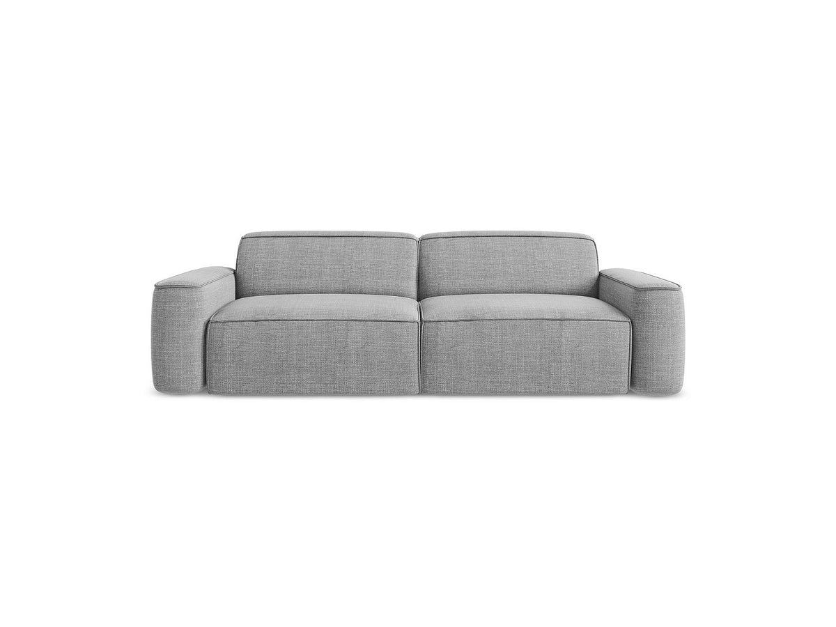 Canapé modulable 4 places gris tissu