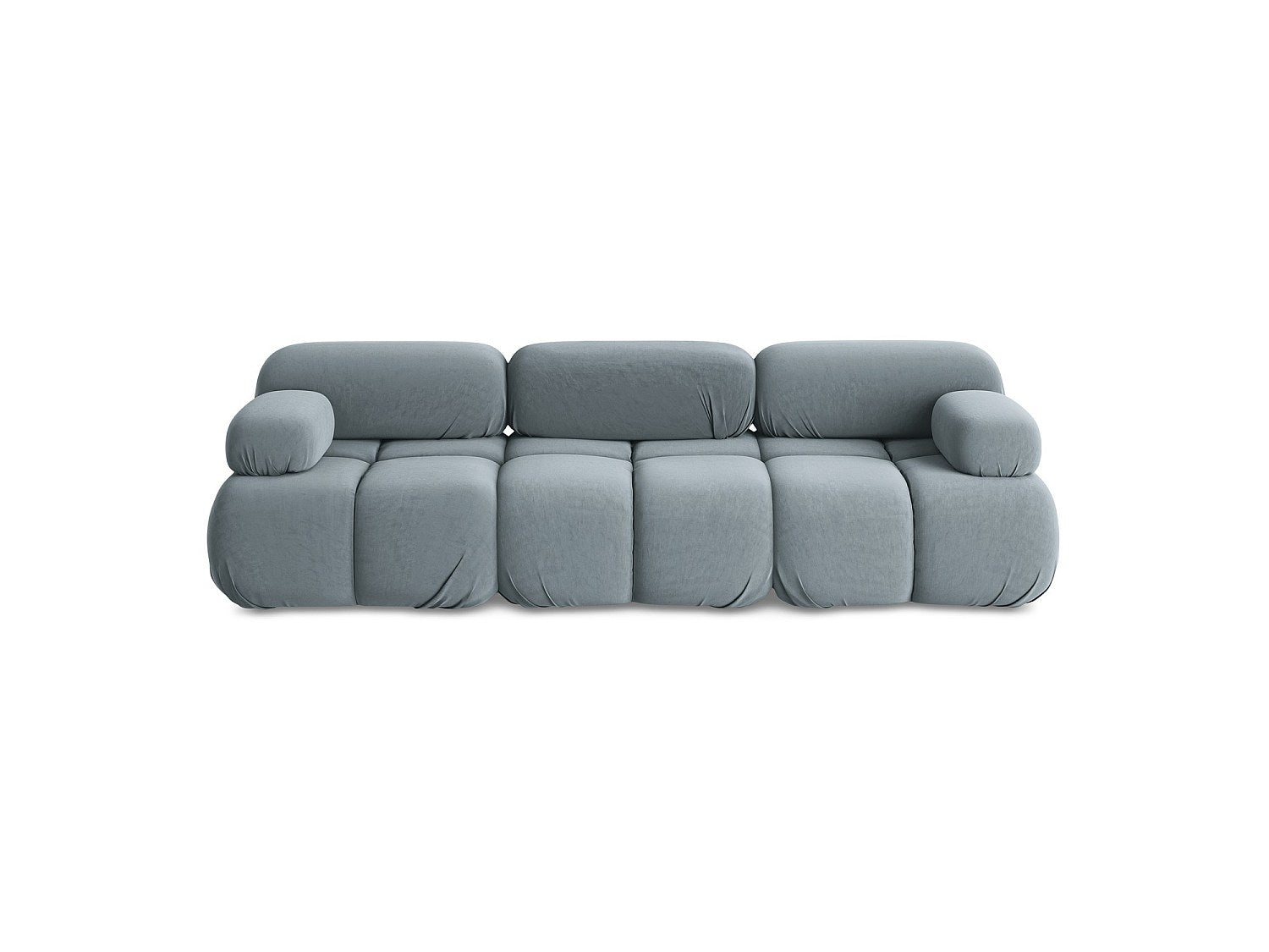 Canapé modulable 3 places bleu velours