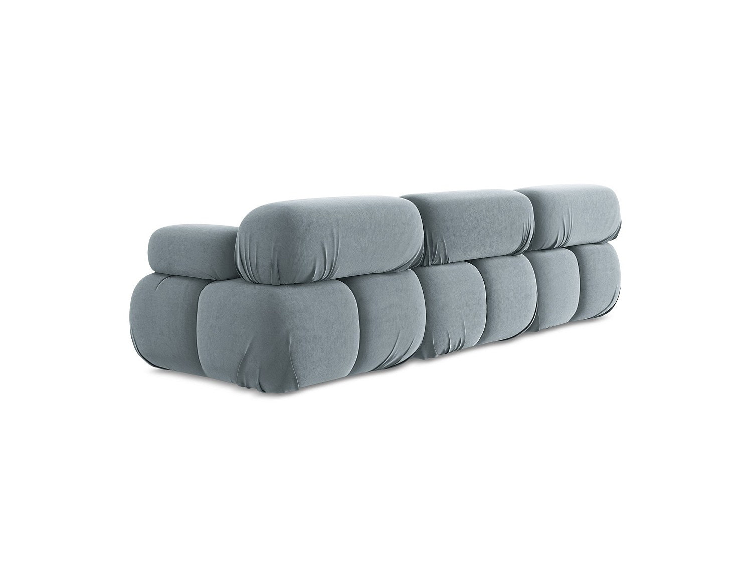 Canapé modulable 3 places bleu velours