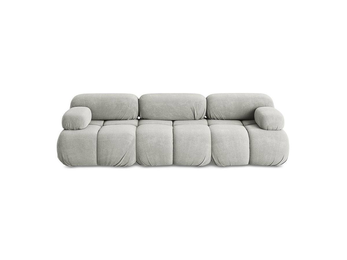 Canapé modulable 3 places gris tissu