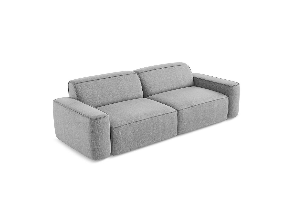 Canapé modulable 4 places gris tissu