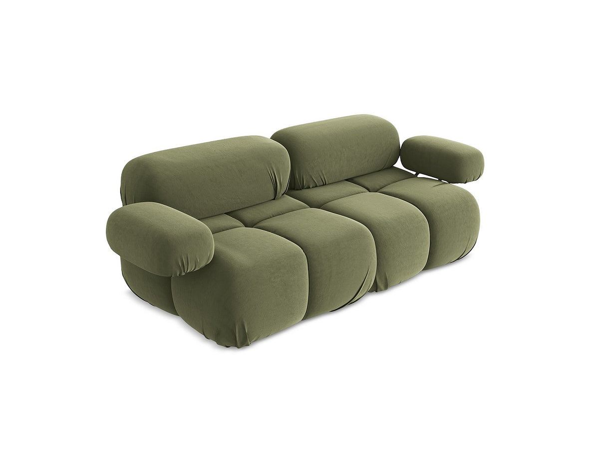 Canapé modulable 2 places vert velours