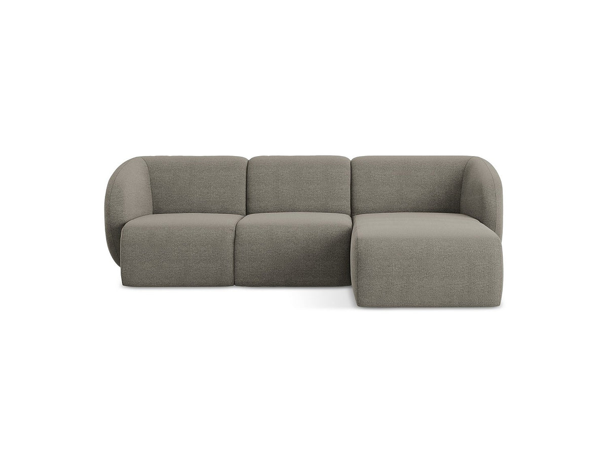 Canapé modulable 3 places gris tissu
