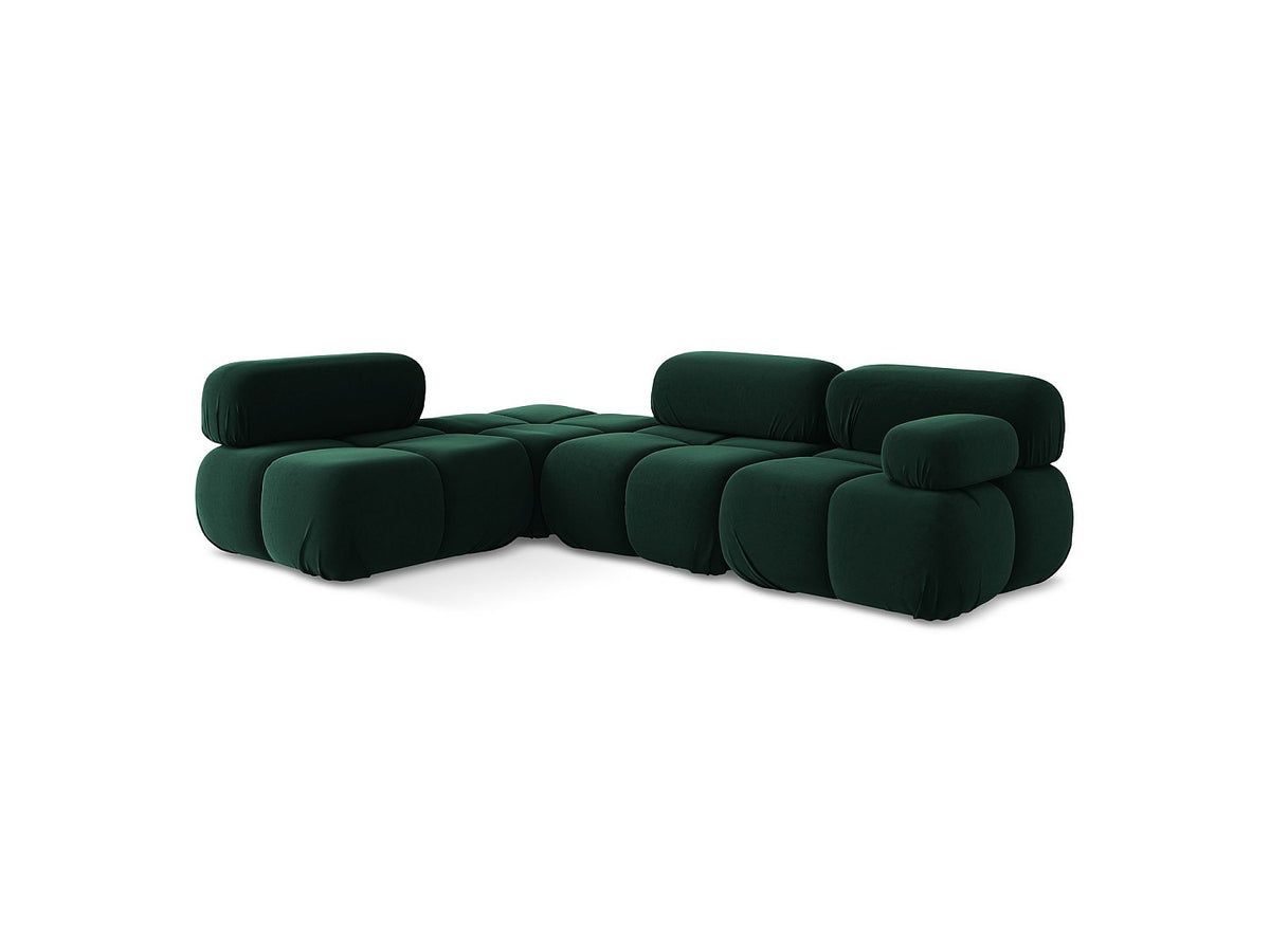 Canapé modulable 3 places vert velours