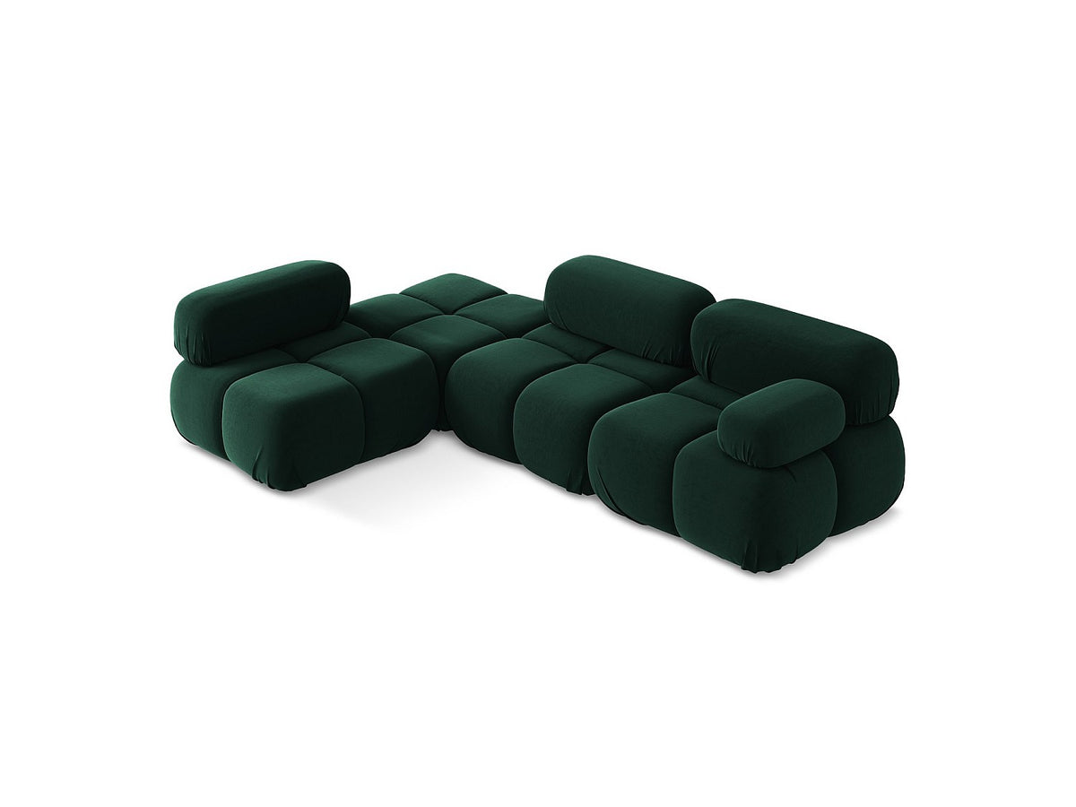 Canapé modulable 3 places vert velours