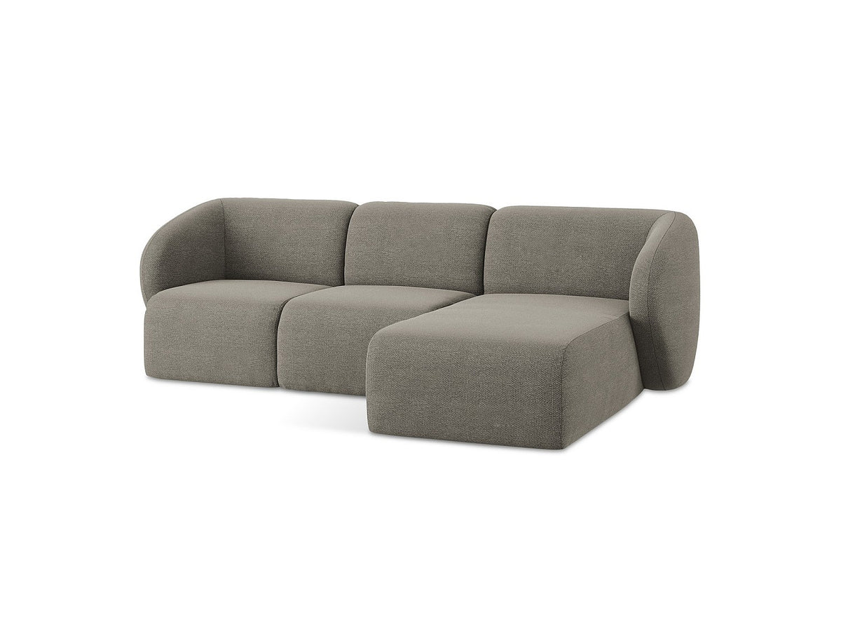 Canapé modulable 3 places gris tissu