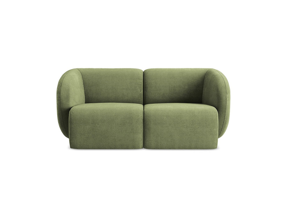 Canapé modulable 2 places vert tissu