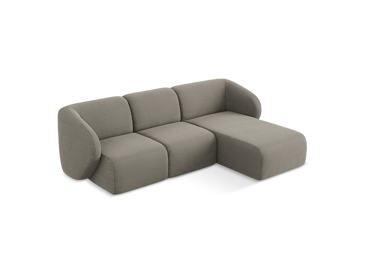 Canapé modulable 3 places gris tissu