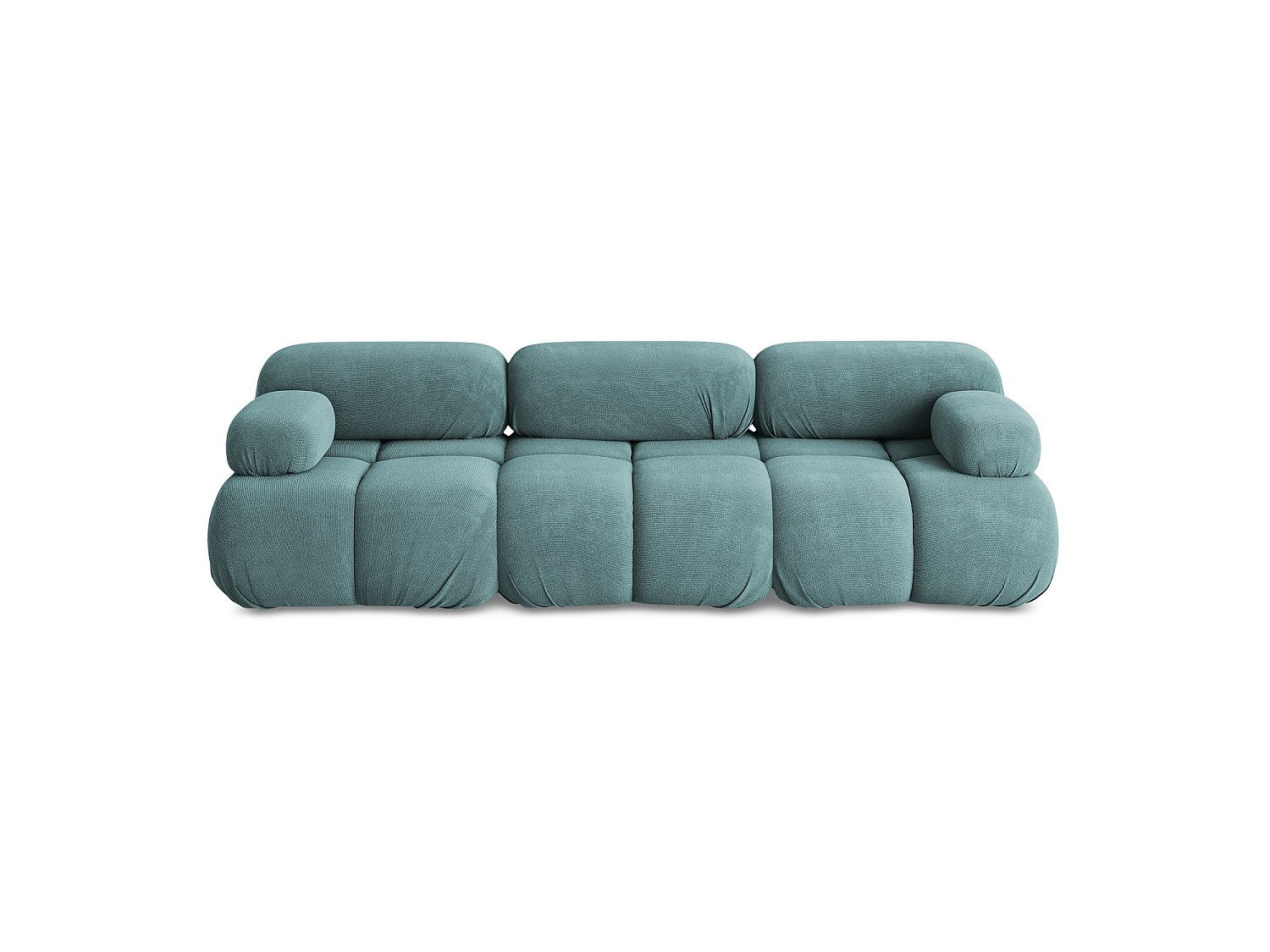 Canapé modulable 3 places bleu tissu