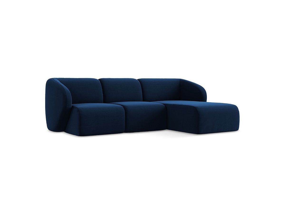 Canapé modulable 3 places bleu tissu