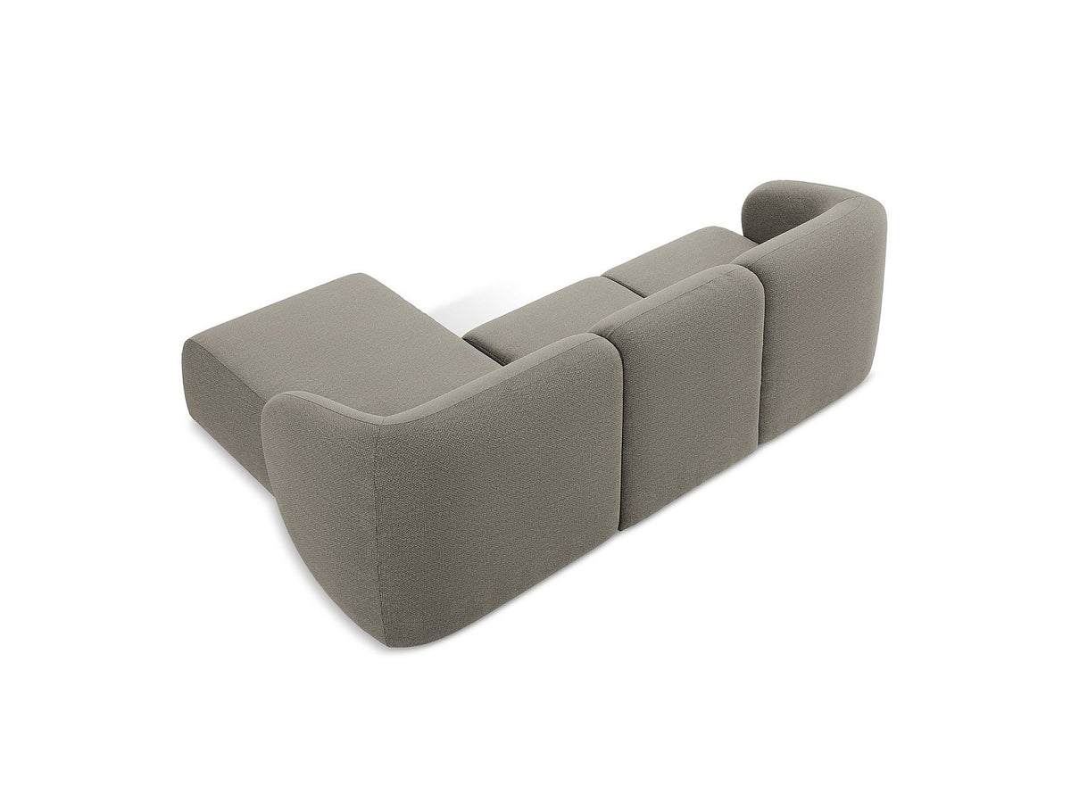 Canapé modulable 3 places gris tissu