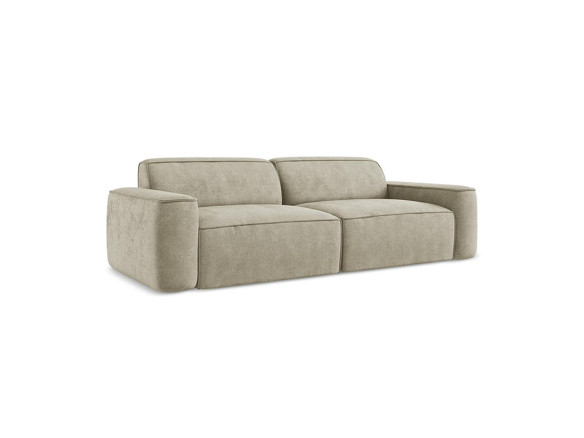 Canapé modulable 4 places beige tissu