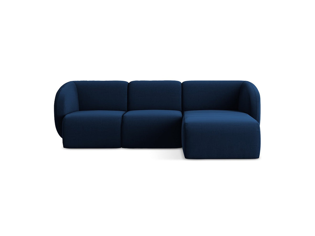 Canapé modulable 3 places bleu tissu