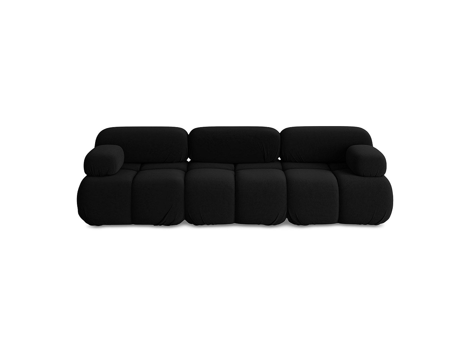 Canapé modulable 3 places noir velours
