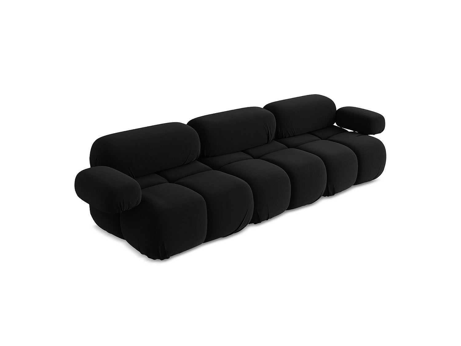Canapé modulable 3 places noir velours