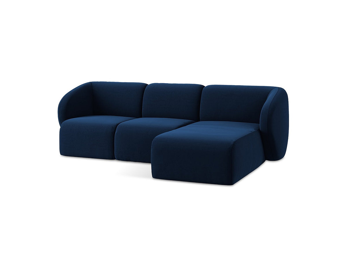 Canapé modulable 3 places bleu tissu