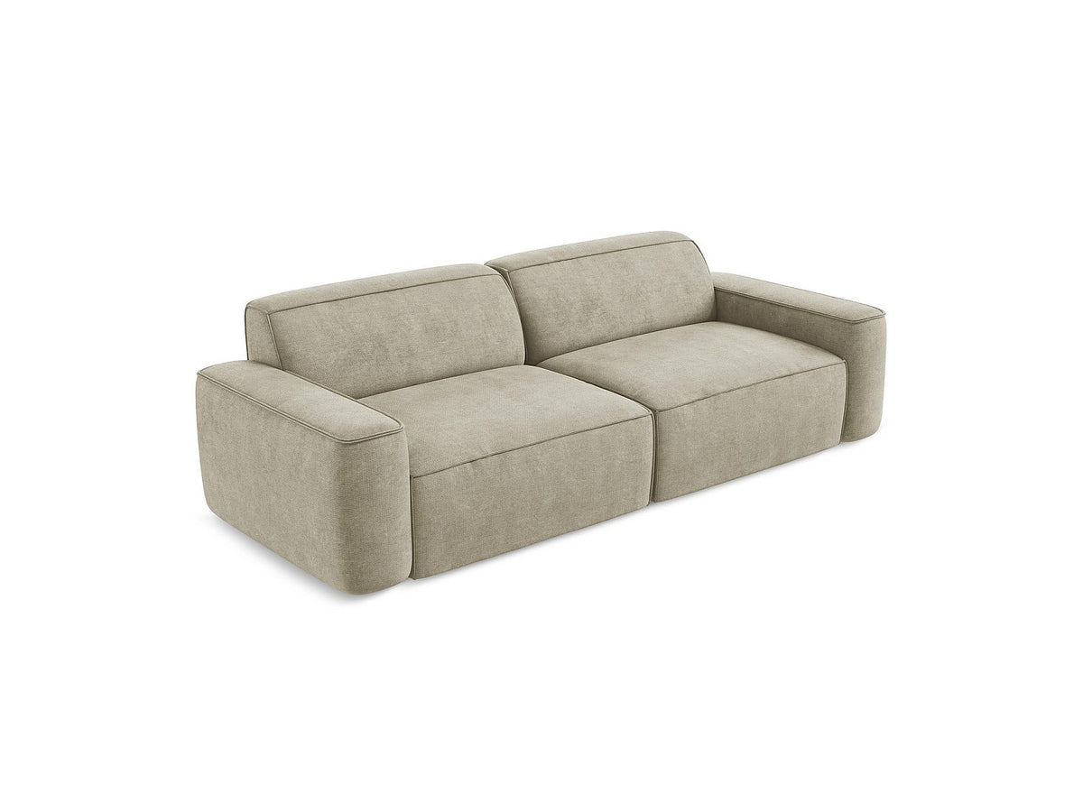 Canapé modulable 4 places beige tissu